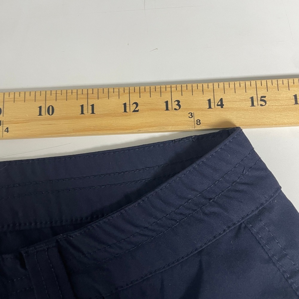 Eddie Bauer Shorts Women 10 Navy Blue Hiking Outdoor Stretch Granola Girl - Picture 8 of 10